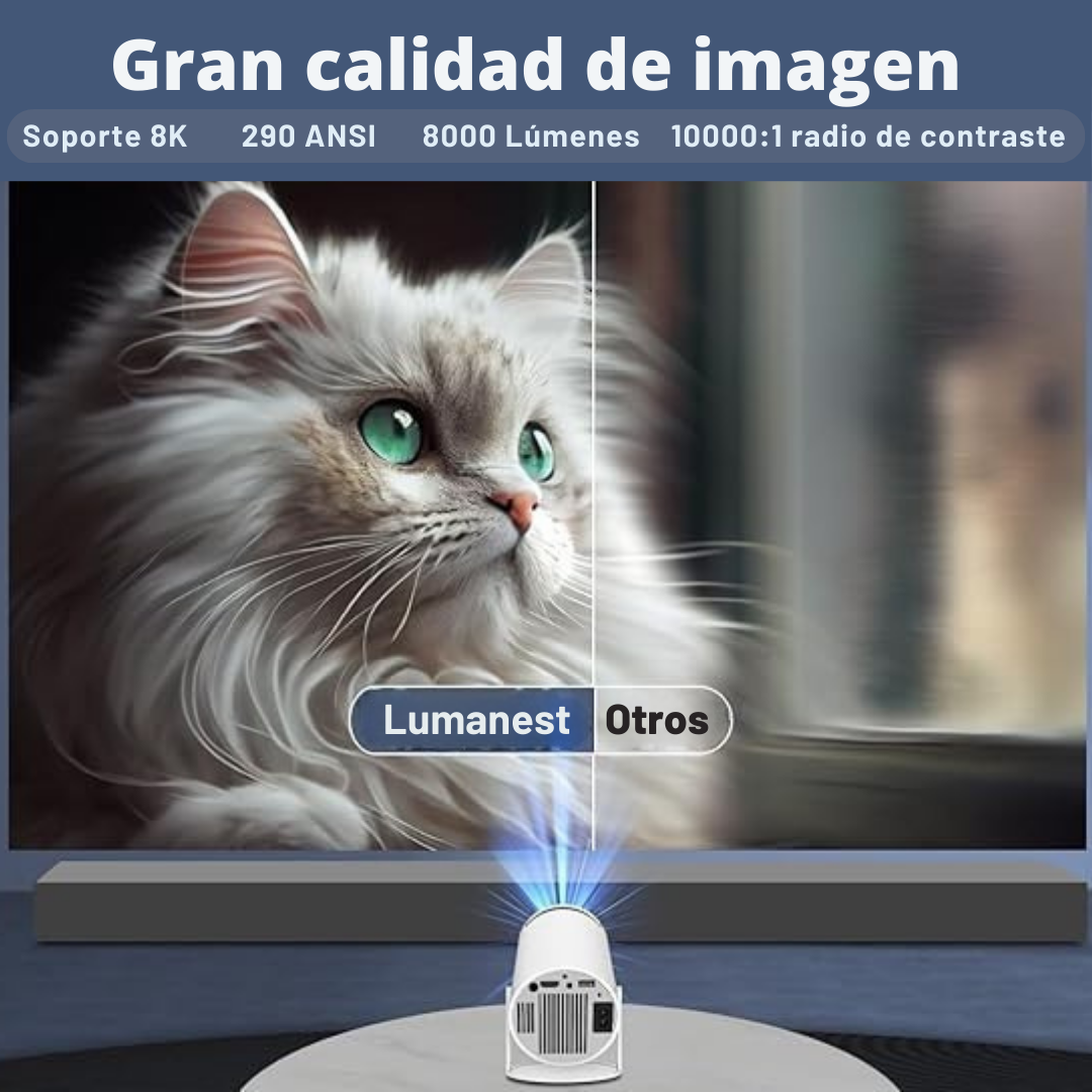 Proyector Compacto con Soporte 8K